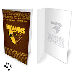 AFL MUSICAL CARD HAWTHORN HAWKS