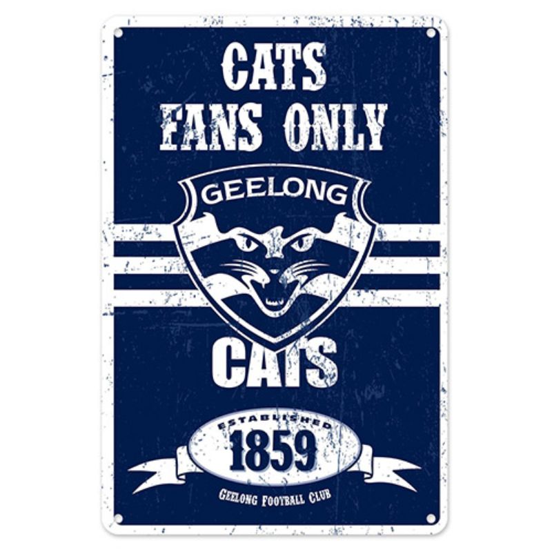 AFL RETRO METAL SIGN GEELONG CATS